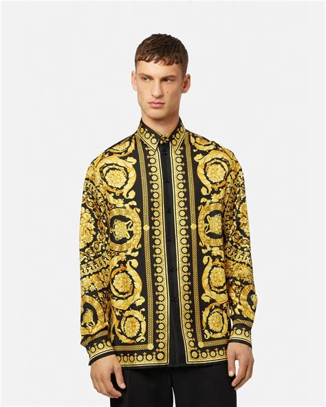 versace renaissance shirt|versace barocco silk shirt.